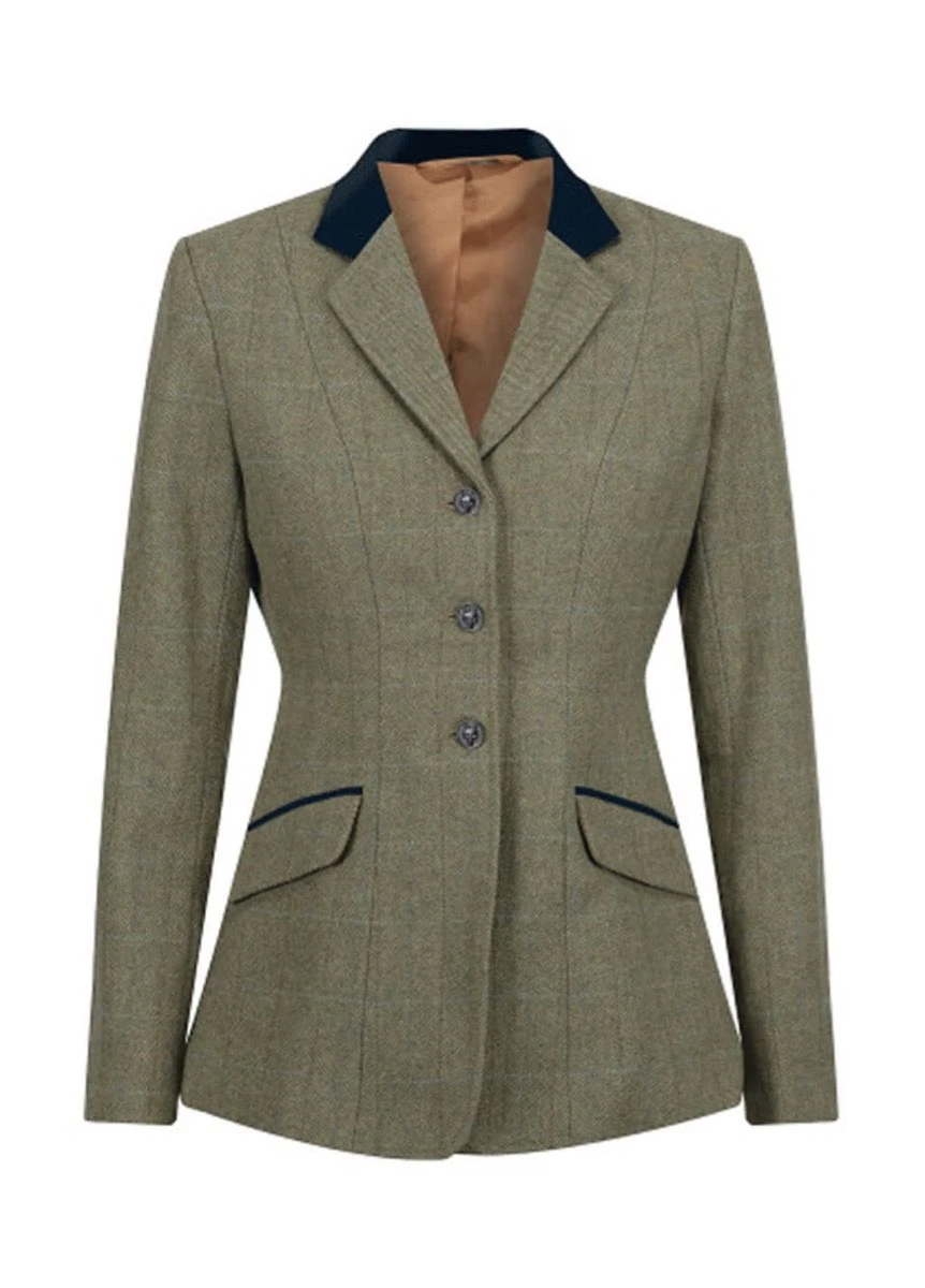 Equetech Maids Thornborough Tweed Riding Jacket - Green 3 Equetech Maids Thornborough Tweed Riding Jacket - Green