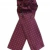 Equetech Ready-Tied Stock Pin Spot - Maroon/White -Equestrian Supply Store equetech pin spot maroon 1rdy