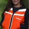 Equisafety HiViz Waistcoat - Red/Orange -Equestrian Supply Store equiwaistcoatred1rdy