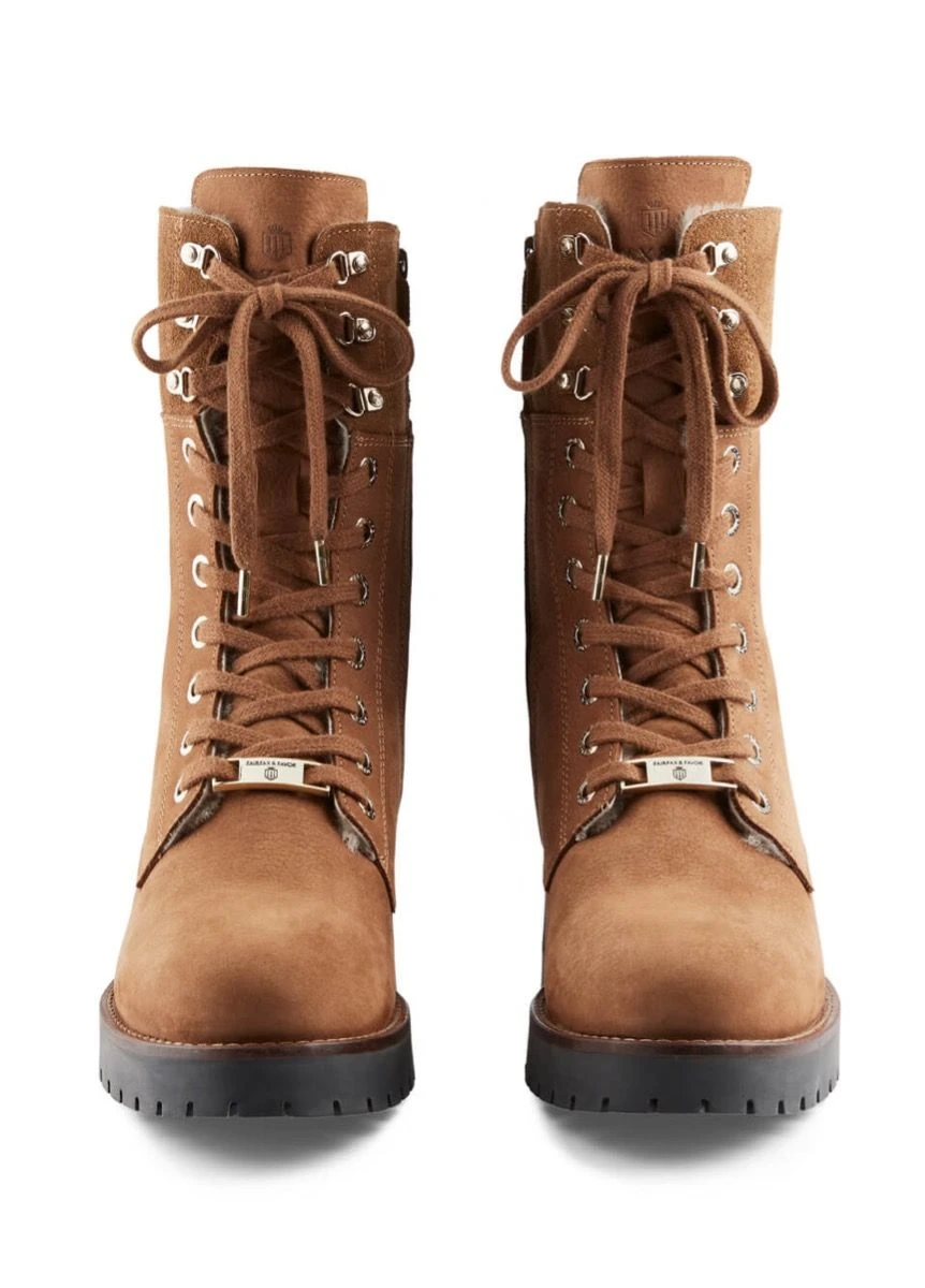 Fairfax & Favor Shearling Lined Anglesey Boot - Cognac 7 Fairfax & Favor Shearling Lined Anglesey Boot - Cognac - Image 5