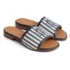 Fairfax & Favor Heacham Sandal - Navy Stripe -Equestrian Supply Store ff heacham navy stripe 1rdy