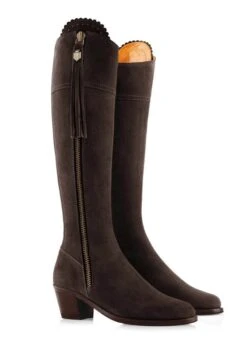 Fairfax & Favor Heeled Regina Narrow Fit Suede Boot - Chocolate 7 Fairfax & Favor Heeled Regina Narrow Fit Suede Boot - Chocolate -Equestrian Supply Store ff heel regina narrow choc 2rdy