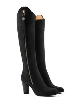 Fairfax & Favor High Heeled Regina Narrow Fit Suede Boot - Black -Equestrian Supply Store ff high heel narrow black 2rdy