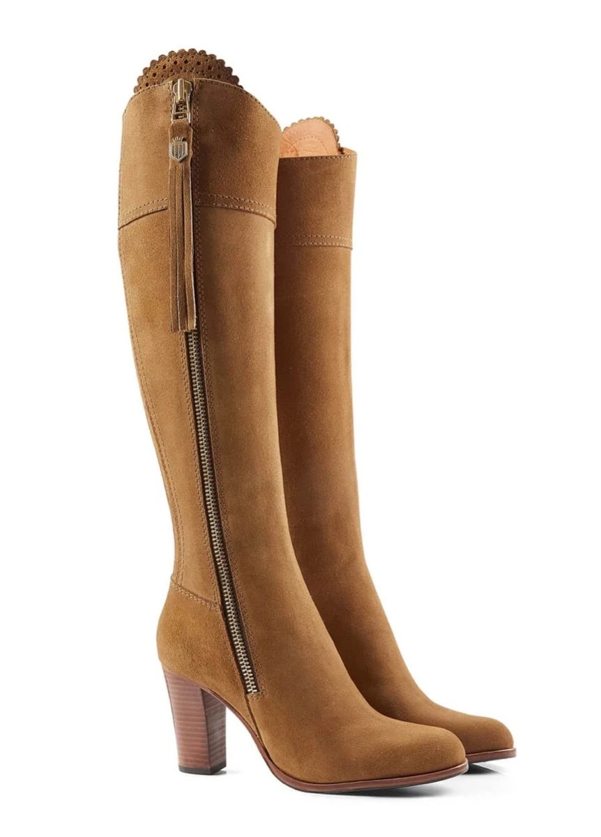 Fairfax & Favor High Heeled Regina Suede Boot - Tan 4 Fairfax & Favor High Heeled Regina Suede Boot - Tan - Image 2