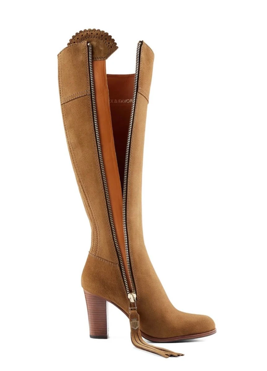 Fairfax & Favor High Heeled Regina Suede Boot - Tan 6 Fairfax & Favor High Heeled Regina Suede Boot - Tan - Image 4