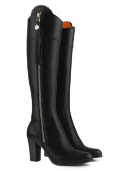 Fairfax & Favor High Heeled Regina Leather Boot - Black -Equestrian Supply Store ff leather regina black 2rdy