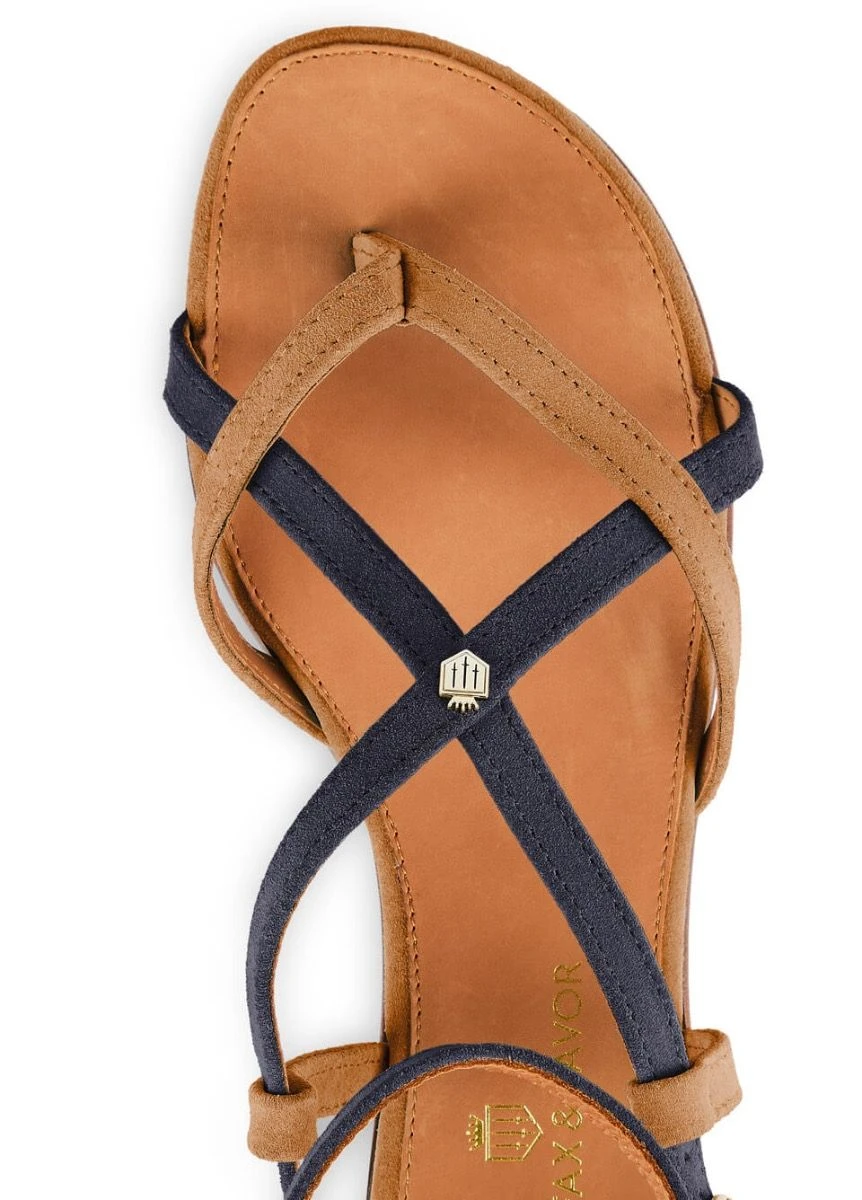 Fairfax & Favor Brancaster Sandal - Tan/Navy 5 Fairfax & Favor Brancaster Sandal - Tan/Navy - Image 4