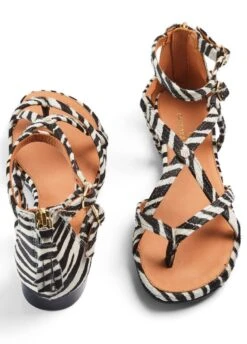 Fairfax & Favor Brancaster Sandal - Zebra -Equestrian Supply Store ffbrancasterzebra2rdy