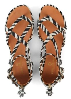 Fairfax & Favor Brancaster Sandal - Zebra -Equestrian Supply Store ffbrancasterzebra4rdy