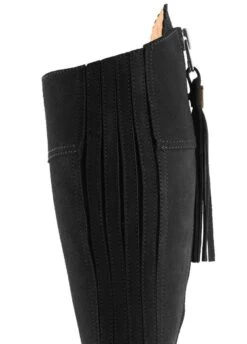 Fairfax & Favor Suede Flat Regina - Black -Equestrian Supply Store ffflatreginablack3rdy