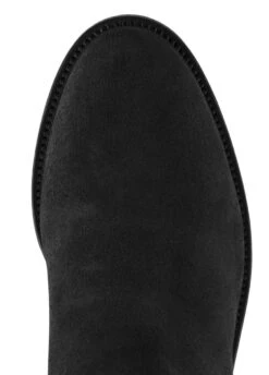 Fairfax & Favor Suede Flat Regina - Black -Equestrian Supply Store ffflatreginablackrdy