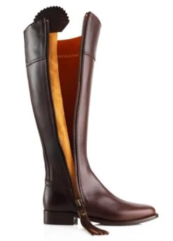 Fairfax & Favor Leather Flat Regina - Mahogany -Equestrian Supply Store ffflatreginamahogany2rdy