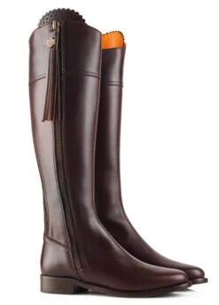 Fairfax & Favor Leather Flat Regina - Mahogany -Equestrian Supply Store ffflatreginamahogany3rdy