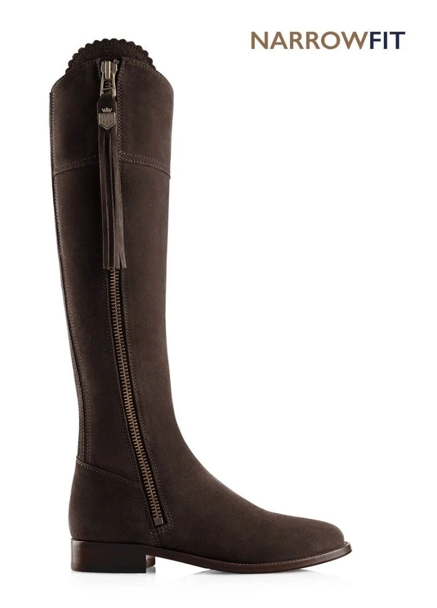 Fairfax & Favor Flat Regina Narrow Fit - Chocolate 3 Fairfax & Favor Flat Regina Narrow Fit - Chocolate