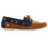 Fairfax & Favor Salcombe Deck Shoe - Tan/Navy -Equestrian Supply Store ffsalcombetannavy3rdy