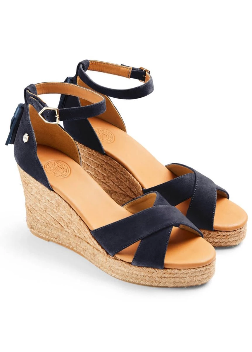 Fairfax & Favor Valencia Wedge - Navy 4 Fairfax & Favor Valencia Wedge - Navy - Image 2