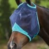 Weatherbeeta ComFiTec Fine Mesh Fly Mask Without Ears - Navy/Turquoise 1 Weatherbeeta ComFiTec Fine Mesh Fly Mask Without Ears - Navy/Turquoise -Equestrian Supply Store finemeshnoearsturq2rdy
