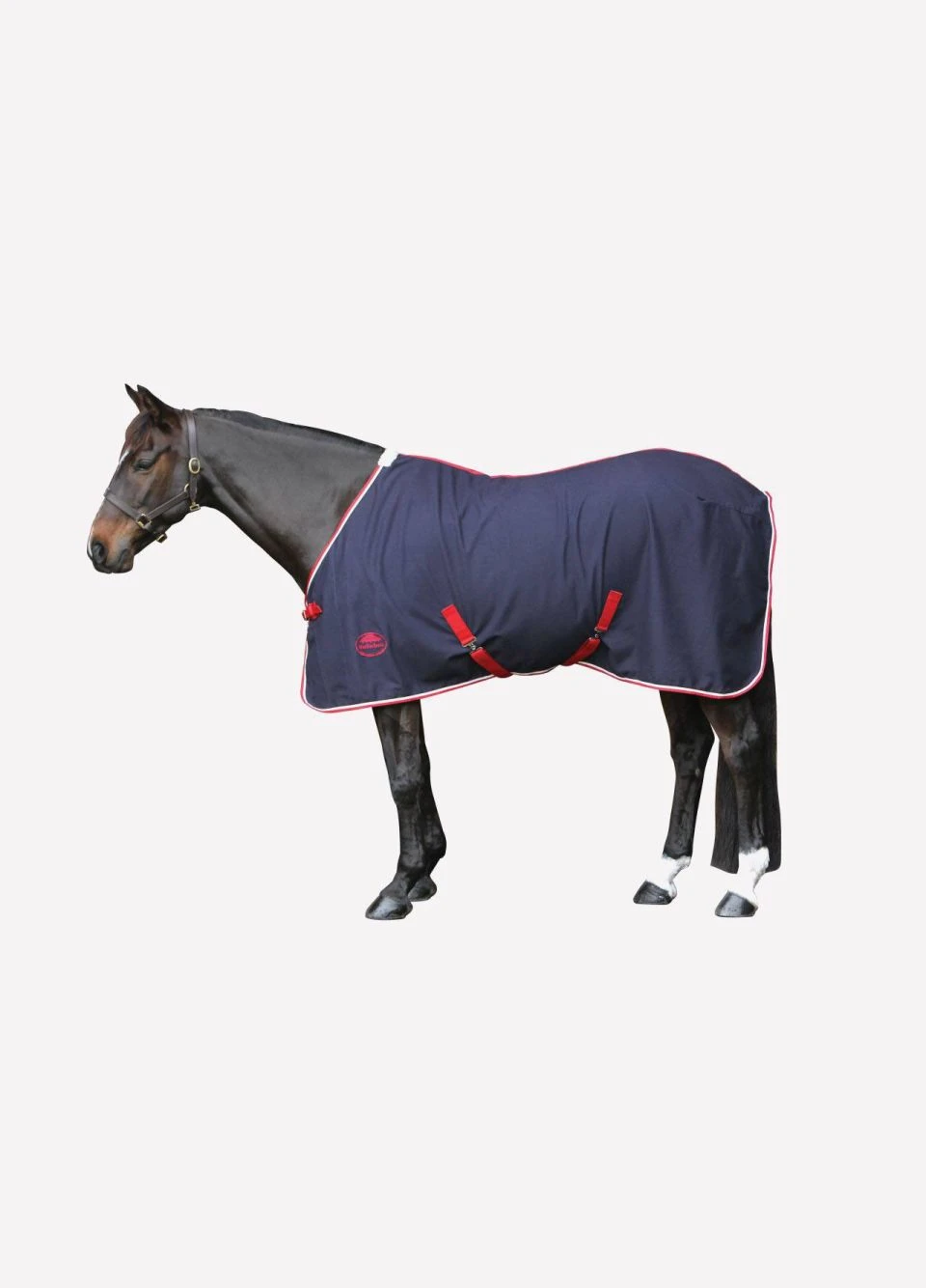 Weatherbeeta Cotton Show Sheet - Navy/Red/White 4 Weatherbeeta Cotton Show Sheet - Navy/Red/White - Image 2