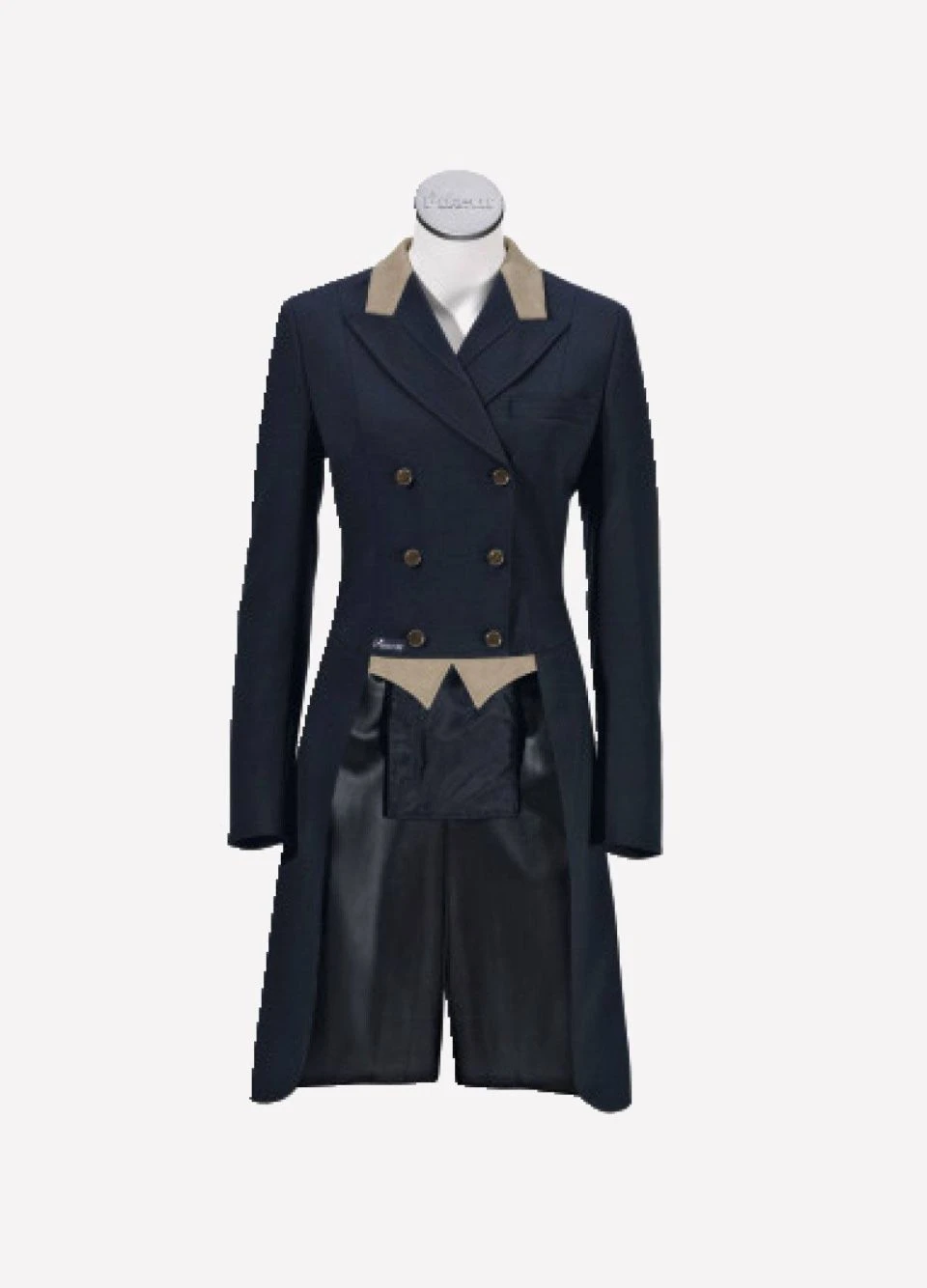 Pikeur Ladies Contrast Collar Tailcoat - Navy 3 Pikeur Ladies Contrast Collar Tailcoat - Navy