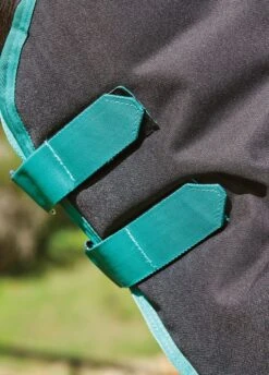 Weatherbeeta Green-Tec 900D Detach-A-Neck Heavy Turnout - Black/Bottle Green -Equestrian Supply Store greentechfeatures4rdy