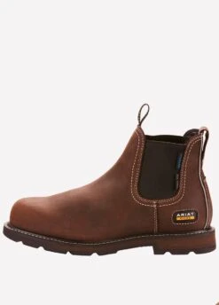 Ariat Mens Groundbreaker Waterproof Steel Toe Work Boots - Dark Brown -Equestrian Supply Store groundbreaker3