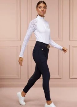 Holland Cooper Bolesworth Thermal Breeches - Ink Navy 9 Holland Cooper Bolesworth Thermal Breeches - Ink Navy -Equestrian Supply Store hc bolesworth ink navy 3rdy