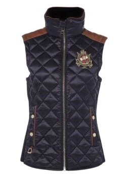 Holland Cooper Diamond Quilt Classic Gilet - Ink Navy -Equestrian Supply Store hc equi gilet navy 3rdy