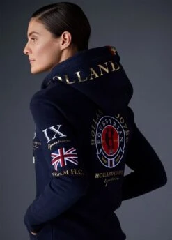 Holland Cooper Equi Team Hoodie - Navy -Equestrian Supply Store hc equi team hoodie inknavy 2rdy