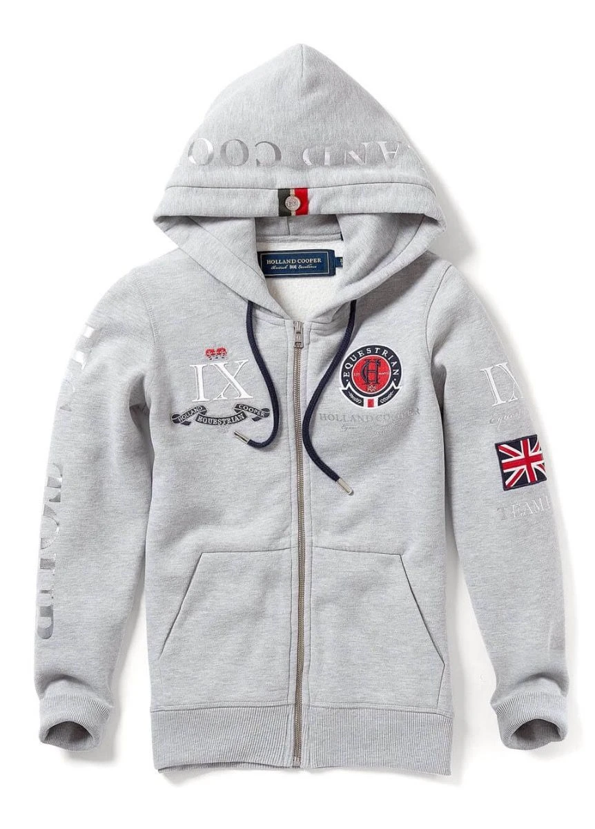 Holland Cooper Team Hoodie - Grey Marl 5 Holland Cooper Team Hoodie - Grey Marl - Image 3