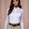 Holland Cooper Newbury L/S Base Layer - White -Equestrian Supply Store hc newbury ls white 1rdy