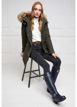 Holland Cooper Sherpa Lined Regency Wellingtons - Matte Navy -Equestrian Supply Store hc regency wellington navy matte 3rdy