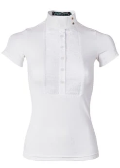 Holland Cooper Short Sleeve Show Shirt - White -Equestrian Supply Store hccompshirtwhite5rdy