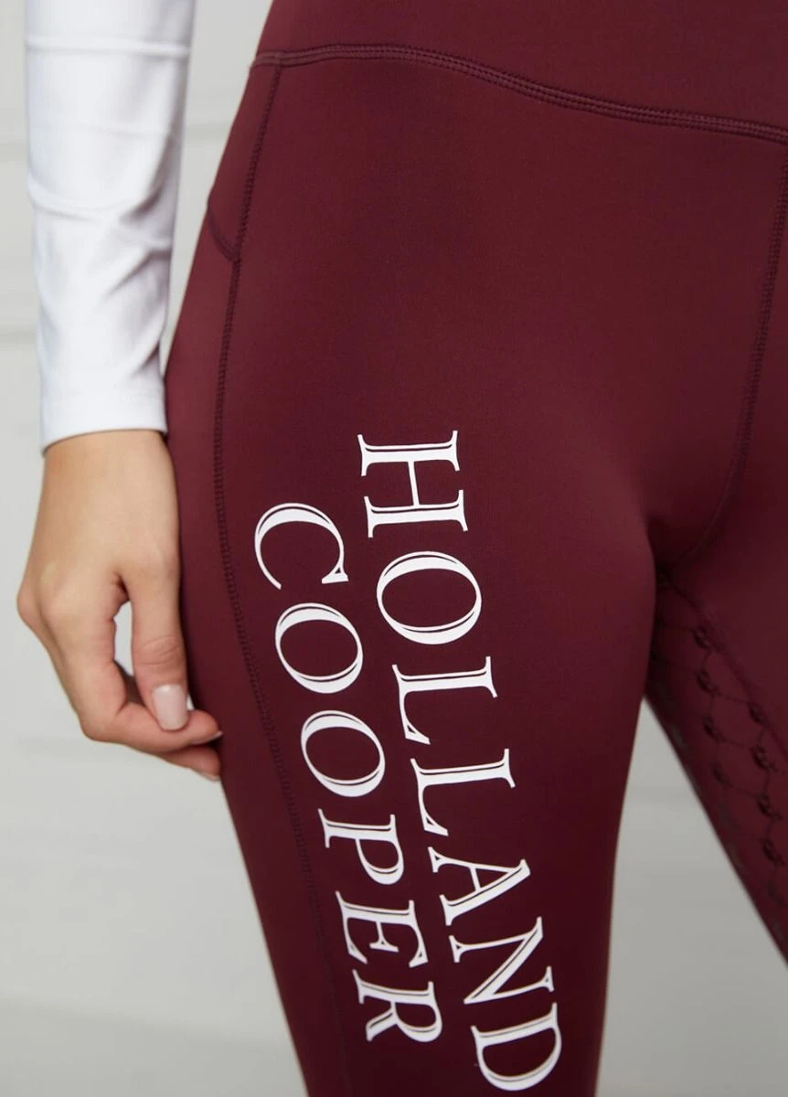 Holland Cooper Thermal Full Grip Legging - Burgundy 7 Holland Cooper Thermal Full Grip Legging - Burgundy - Image 5