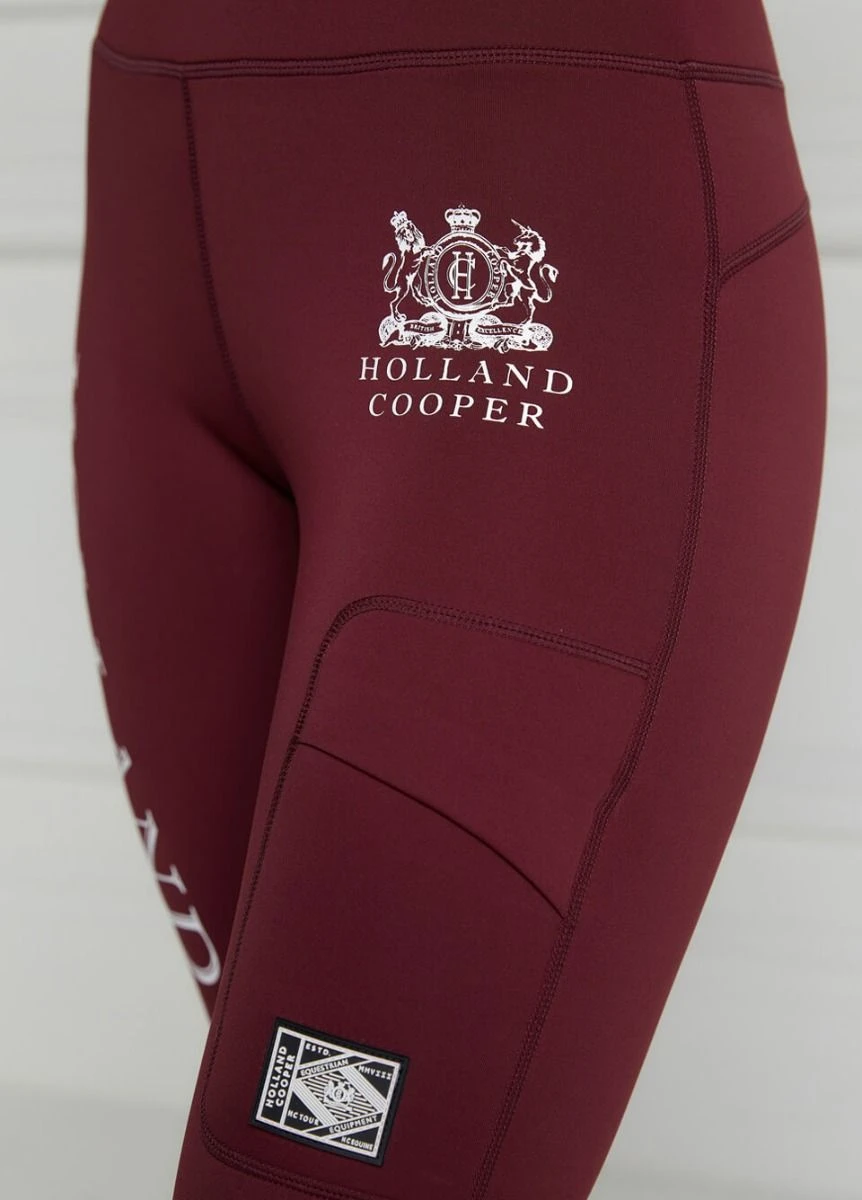 Holland Cooper Thermal Full Grip Legging - Burgundy 8 Holland Cooper Thermal Full Grip Legging - Burgundy - Image 6