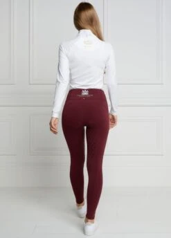 Holland Cooper Thermal Full Grip Legging - Burgundy 9 Holland Cooper Thermal Full Grip Legging - Burgundy -Equestrian Supply Store hcthermalleggingmulberry4rdy