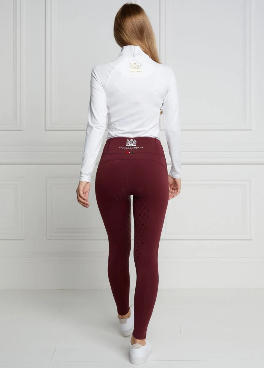 Holland Cooper Thermal Full Grip Legging - Burgundy 4 Holland Cooper Thermal Full Grip Legging - Burgundy - Image 2