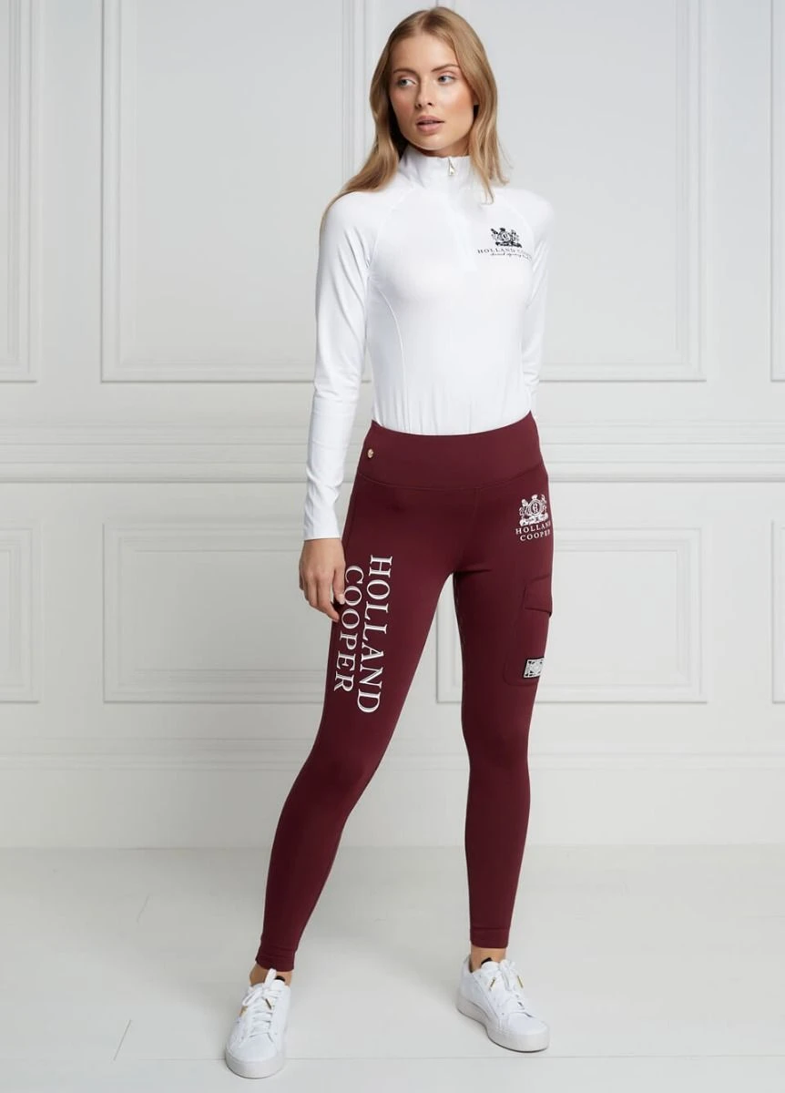 Holland Cooper Thermal Full Grip Legging - Burgundy 3 Holland Cooper Thermal Full Grip Legging - Burgundy