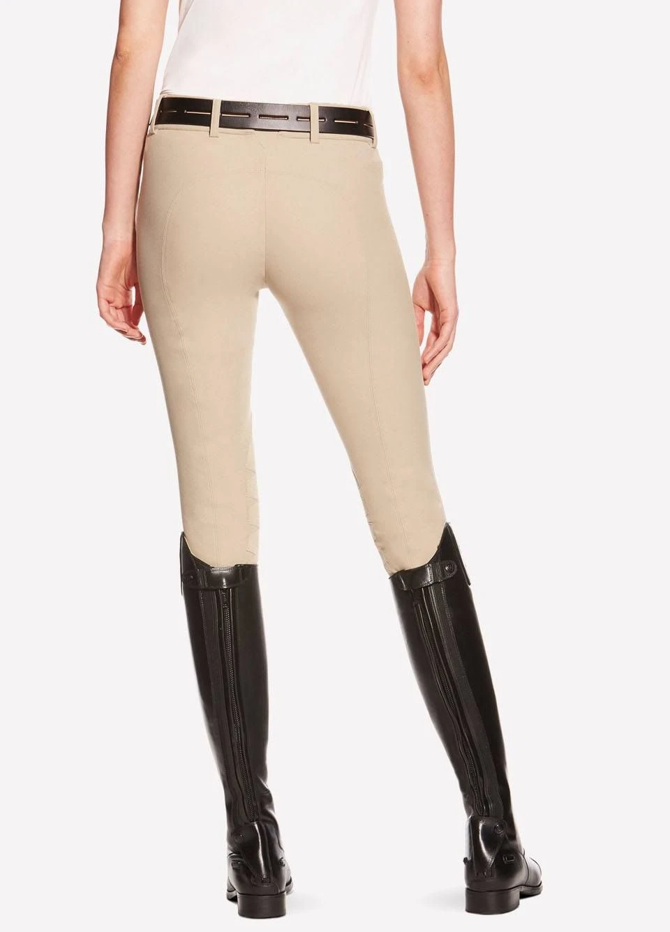 Ariat Ladies Heritage Elite Knee Patch Breeches - Tan 4 Ariat Ladies Heritage Elite Knee Patch Breeches - Tan - Image 2
