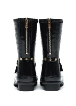 Holland Cooper Short Zip Chelsea Wellington - Black Croc -Equestrian Supply Store holland cooper short chelsea wellington black croc 5rdy