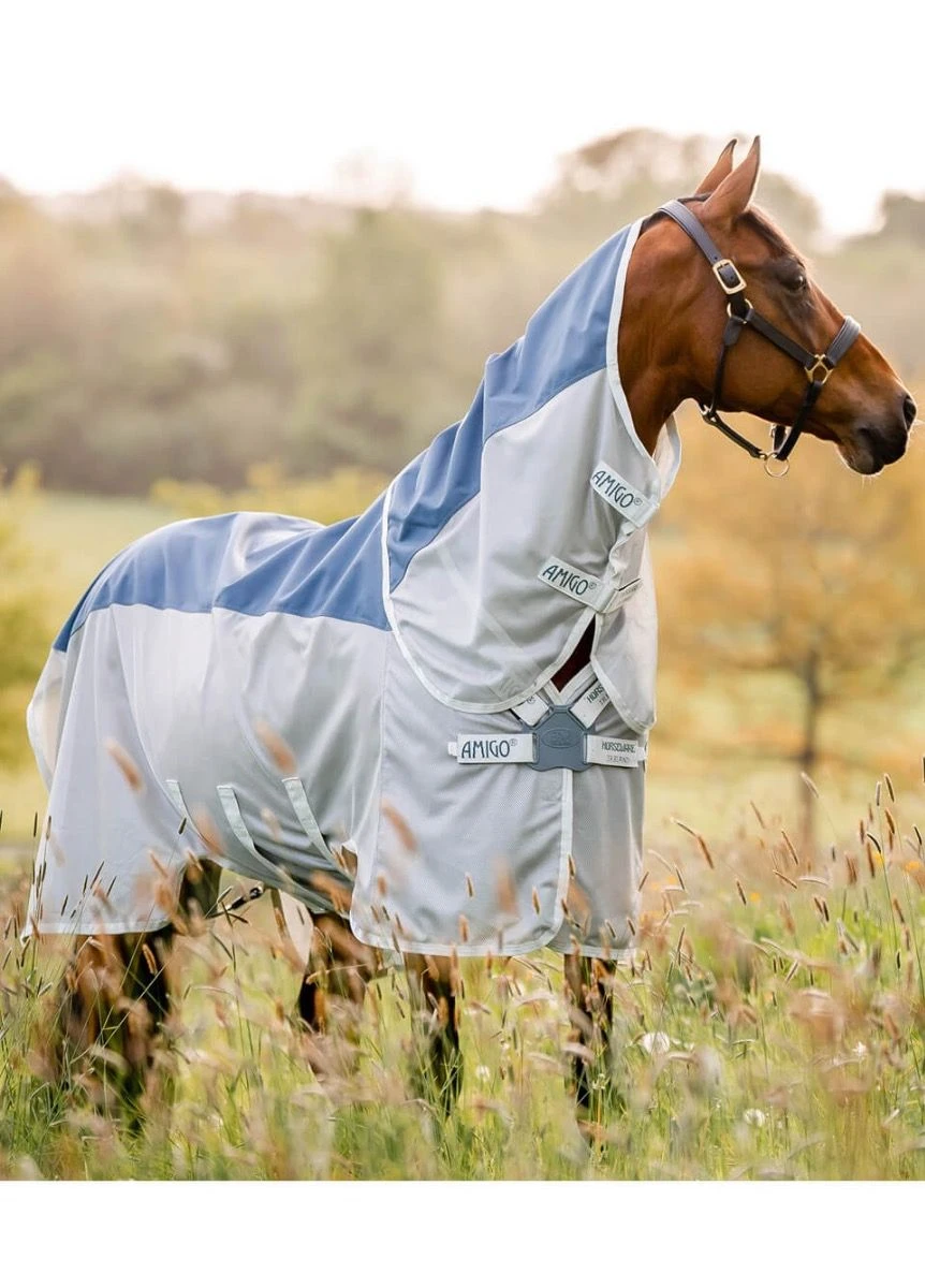 Amigo AmECO Combi Fly Rug - Teal/Grey 3 Amigo AmECO Combi Fly Rug - Teal/Grey