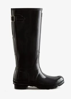 Hunter Womens Adjustable Gloss Tall Boot - Black -Equestrian Supply Store hunter gloss tall adjust black 2rdy