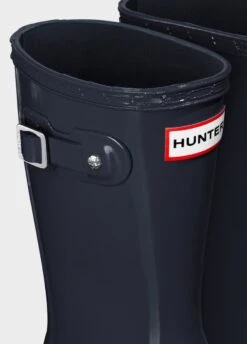 Childs Hunter Gloss Wellingtons - Navy -Equestrian Supply Store hunterchildsnavy2rdy