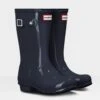 Childs Hunter Gloss Wellingtons - Navy -Equestrian Supply Store hunterchildsnavy4rdy