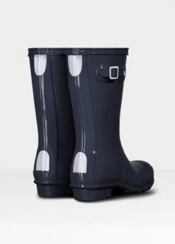 Childs Hunter Gloss Wellingtons - Navy -Equestrian Supply Store hunterchildsnavy5rdy