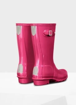 Childs Hunter Gloss Wellingtons - Bright Pink 9 Childs Hunter Gloss Wellingtons - Bright Pink -Equestrian Supply Store hunterchildspink4rdy