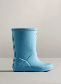Hunter Kids First Classic Wellingtons - Borealis Blue -Equestrian Supply Store hunterfirstborealis2rdy