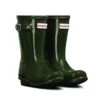 Childs Hunter Gloss Wellingtons - Dark Olive