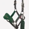LeMieux Vogue Fleece Headcollar & Leadrope Set - Hunter Green/Grey 2 LeMieux Vogue Fleece Headcollar & Leadrope Set - Hunter Green/Grey -Equestrian Supply Store huntervogue