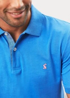 Joules Mens Hanfield Polo Shirt - Eton Blue -Equestrian Supply Store joules hanfield eton blue3