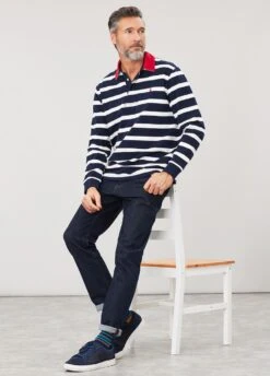 Joules Mens Onside Rugby Shirt - Navy Stripe -Equestrian Supply Store joules mens onside 2